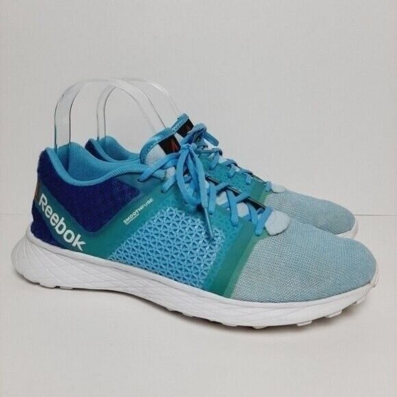 Reebok Blue and White Athletic Shoes with Breathable Mesh smoothfuse technology - Picture 3 of 14